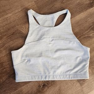 Outdoor Voices OV TechSweat Crop Top/Sports Bra, Light Blue, size medium